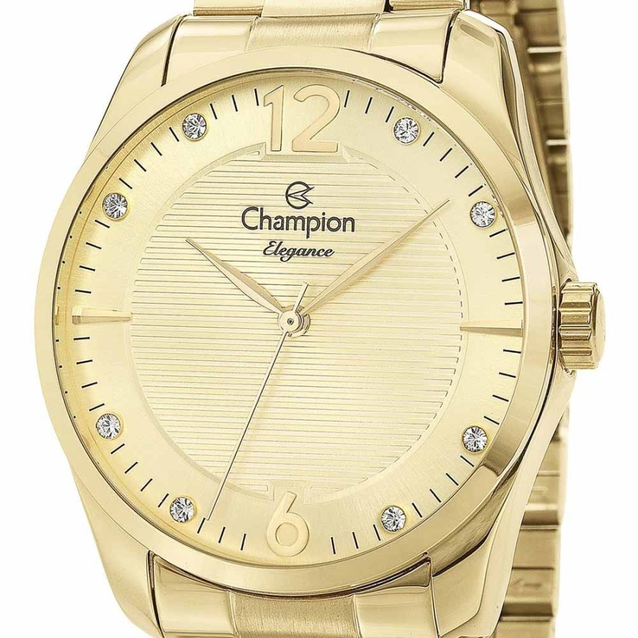 Feminino Champion | Kit Relogio Champion Feminino Elegance Com Colar E Brincos Cn27607W