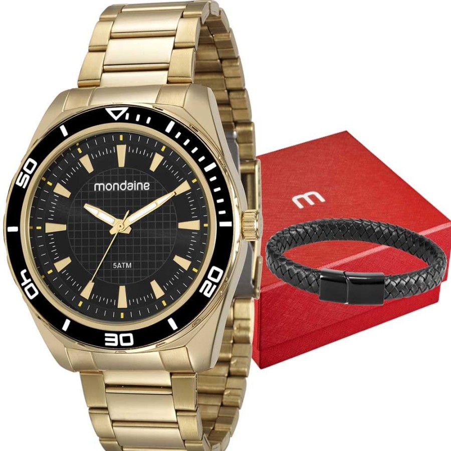 Masculino Mondaine | Kit Relogio Mondaine Masculino Com Pulseira 53521Gpmvde3K5