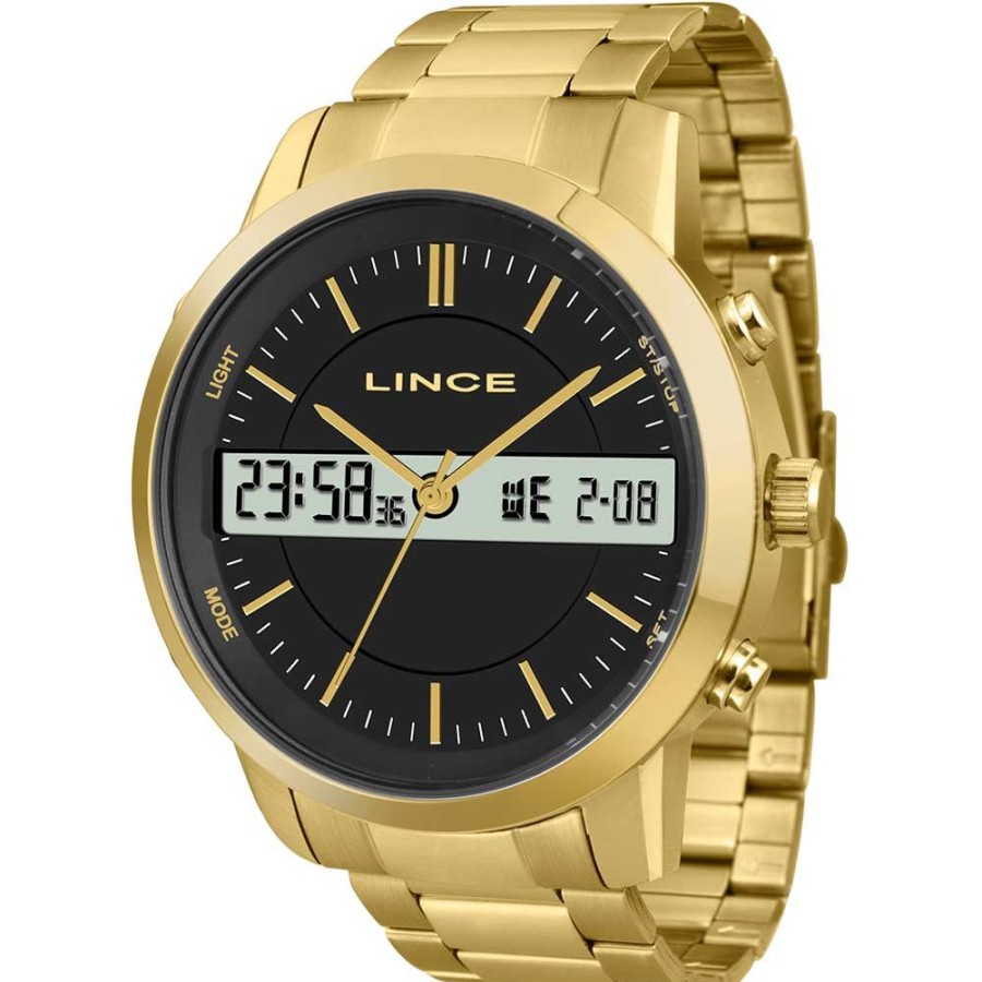 Masculino Lince | Relogio Lince Masculino Anadigi Mag4489Lp1Kx